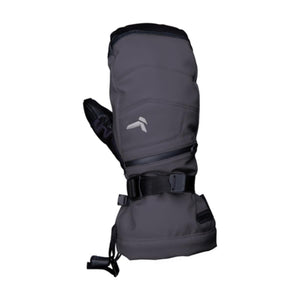 Kombi grey winter mitten with adjustable wrist strap and zipper pocket