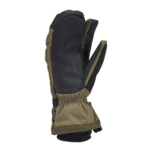 Kombi olive green and black three finger winter mitten