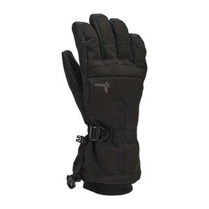Kombi black winter glove with adjustable wrist strap and cinch cord cuff