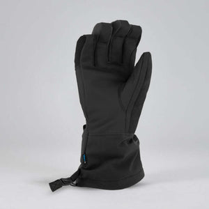 Kombi black winter glove with extended cuff and wrist strap