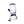 Kombi white ski mitten with black wrist strap and zipper pocket