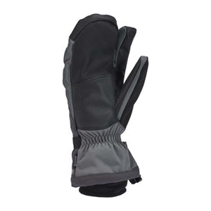 Black and grey waterproof split finger winter mitten