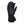 Kombi black three finger winter glove with reinforced palm