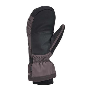 Kombi black and grey winter mitten with elastic wrist