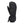 Kombi black insulated winter mitten with adjustable wrist strap