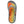 Korkers flip flop with orange and yellow fish scale pattern footbed and grey straps