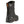 Rear view of black Korkers winter boot with orange accents and Thinsulate insulation