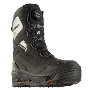 Korkers black waterproof winter boot with BOA lacing system and Thinsulate insulation