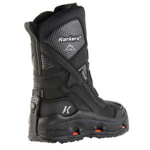 Korkers black winter boot with OmniTrax sole system