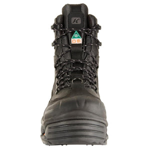 Korkers black lace up wading boot front view