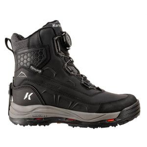 Korkers black waterproof winter boot with BOA lacing system and Thinsulate insulation