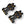 Korkers black rubber ice cleats with orange metal studs