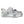 Korkers grey traction cleat attached to a white shoe with a dial lacing system
