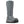 Korkers grey waterproof tall rubber boot with black lugged sole and orange accents