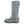 Korkers grey tall waterproof rubber boot with side adjustment strap and orange sole accents