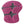 Korkers pink and grey rubber shoe outsole with textured tread pattern