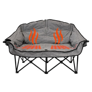 KUMA Outdoor Gear grey heated double camping chair with black frame