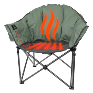 Kuma Outdoor Gear heated camping chair with visible heating elements