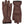 Hestra brown leather gloves with ribbed knit cuffs