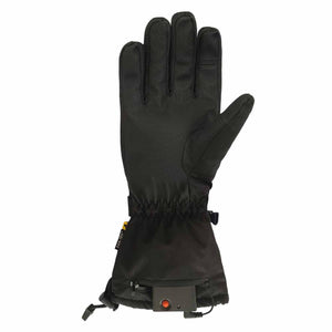 Black heated winter glove with battery pack and Fan-Tex label