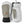 Hestra white and grey leather ski mittens with Hestra logo patch