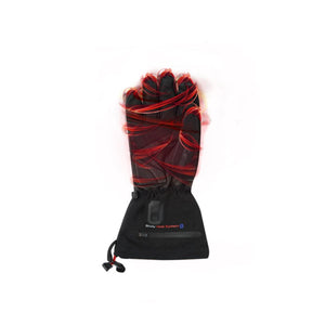 Lenz black heated glove with red heat graphic overlay