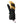 Lenz black and tan leather ski mitten with adjustable wrist strap