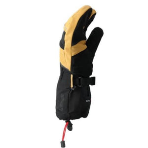 Lenz black and yellow winter mitten with adjustable wrist strap