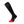 Lenz black knee high heated sock with red toe and heel detail