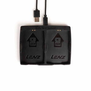 Lenz dual battery charging dock with USB cable