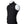 Lenz black sleeveless vest with front zipper on a mannequin