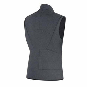 Back view of a grey Lenz sleeveless vest with panelled construction