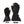 Pair of black Lenz heated gloves with battery compartment and adjustable wrist strap