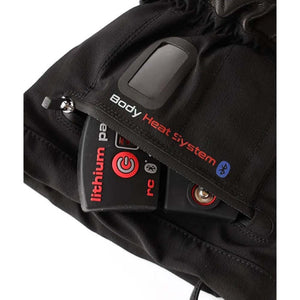 Lenz heated glove battery pack inserted into a zippered pocket on the wrist