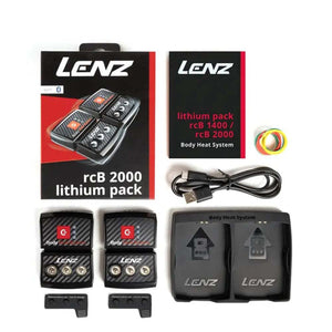 Lenz rcB 2000 lithium pack body heat system with batteries, charger, and cable