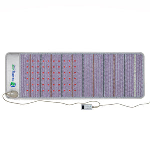 HealthyLine infrared heating mat with purple textured surface and digital controller