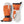 Hestra orange and white three finger ski mittens with adjustable wrist straps
