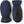 Hestra navy blue quilted mittens with black leather palms