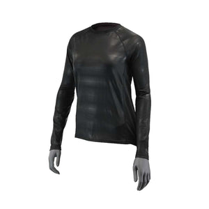 Seirus black long sleeve base layer shirt with subtle chevron pattern