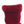 Close up of a red knitted wool sock cuff