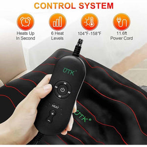UTK Technology heating pad control system with 6 heat levels and 11.6ft power cord