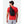 Man wearing a black Nathan sling backpack over a red t-shirt