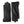 Hestra black leather gloves with ribbed cuffs