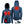 ActionHeat blue hooded jacket showing internal heating element placement and battery pack