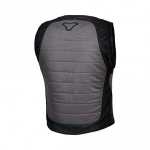 Macna grey and black protective motorcycle vest back view