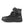 Black winter boot with side zipper and hook and loop strap closure