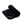 Black quilted MiHIGH towel folded on a white background