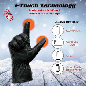 Milwaukee Leather glove with i-Touch technology for smartphone car screen tablet and smartwatch use
