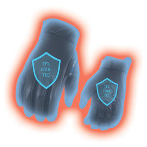 Milwaukee Leather motorcycle gloves with TFL Cool Tec shield graphic