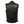 Back view of a Milwaukee Leather black leather vest with side lace detailing